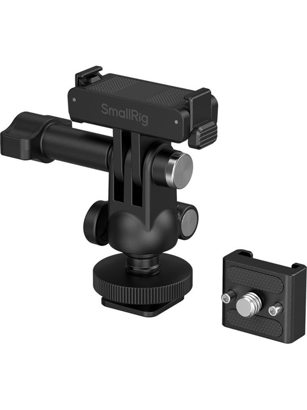 SmallRig 6396 QR Adapter Support with Cold Shoe Mount and Ball Head for DJI Osmo Action 6 / Nano