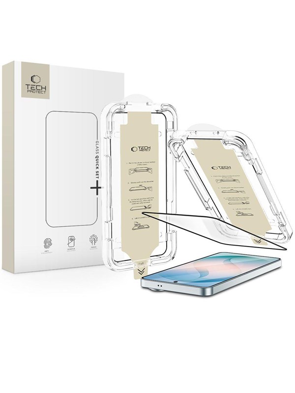 Tech-Protect Quick Set AR+ Anti-Reflective Glass for Samsung Galaxy S26+ - Black