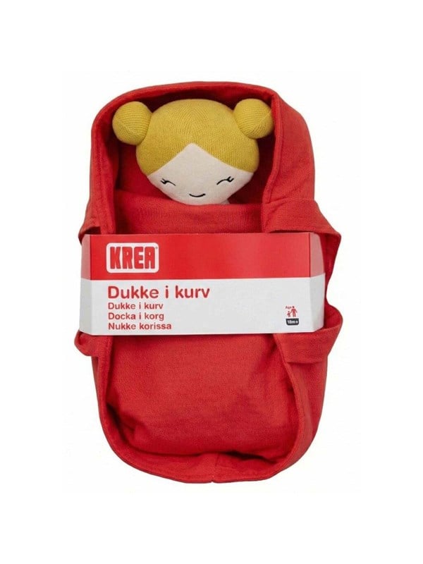 Krea Doll In Basket Red