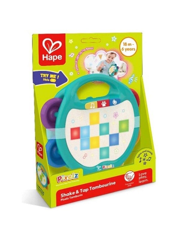 Hape Pixelz Shake & Tap Tambourine