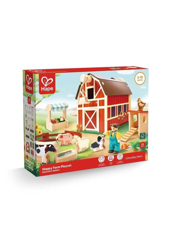 Hape Happy Farm Playset