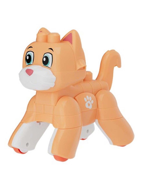 Mega Bloks Fisher-Price Speelgoedblokken Rollende kitten met draaiende wieltjes - 25 onderdelen voor kinderen