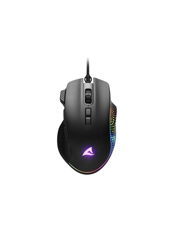 Sharkoon SHARK Force 3 - mouse - USB - black - Muis - Optisch - 8 knoppen - Zwart