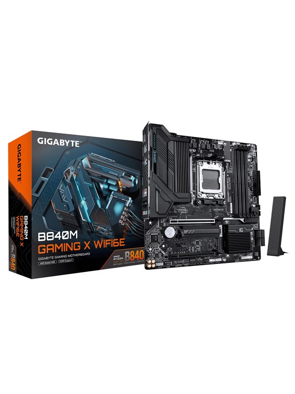 GIGABYTE B840M GAMING X WIFI6E Moederbord - AMD B840 - AMD AM5 - DDR5 RAM - Micro-ATX