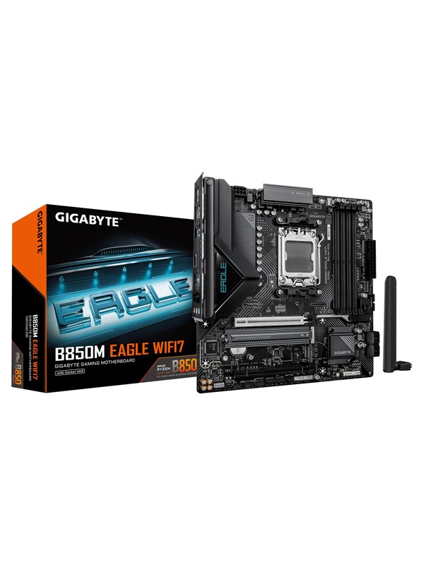 GIGABYTE B850M EAGLE WIFI7 Moederbord - AMD B850 - AMD AM5 - DDR5 RAM - Micro-ATX