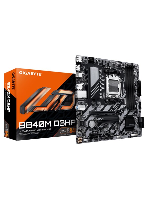GIGABYTE B840M D3HP Moederbord - AMD B840 - AMD AM5 - DDR5 RAM - Micro-ATX
