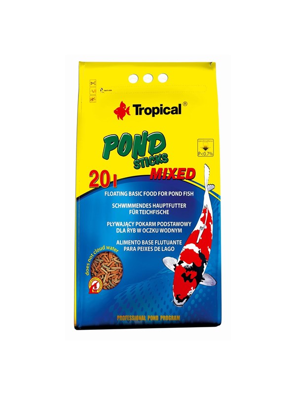 Tropical Koi & Guldfisk Farvesticks MIXED 20 L/1600 g. Pose
