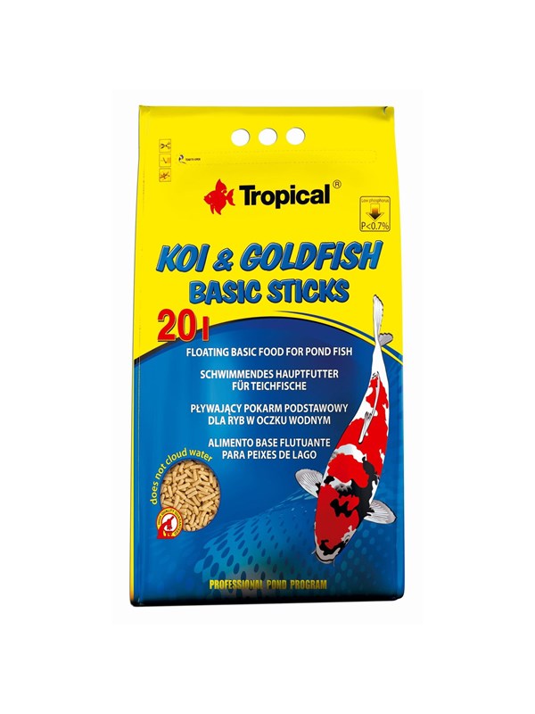 Tropical Koi & Guldfisk BASIC Sticks 20 L./1600 g. Pose