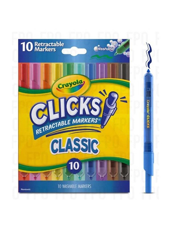 Crayola Clicks Retractable Markers 10 Pcs