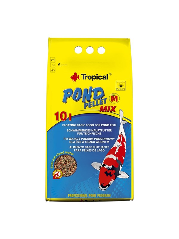 Tropical Koi farve PELLETS Adult M 10 L. / 1100 g. Pose