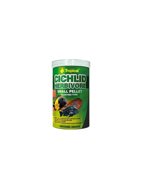 Tropical Cichlide Pellets | Herbivoor Small (1 Liter) | Cichlide Visvoer