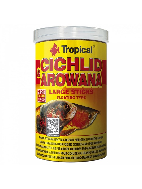 Tropical Cichlid & Arowana Large Sticks 1000 ml. 300 g.