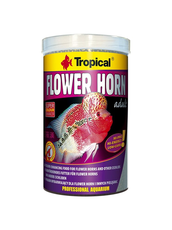 Tropical Flower Horn Adult Pellet 500 ml.