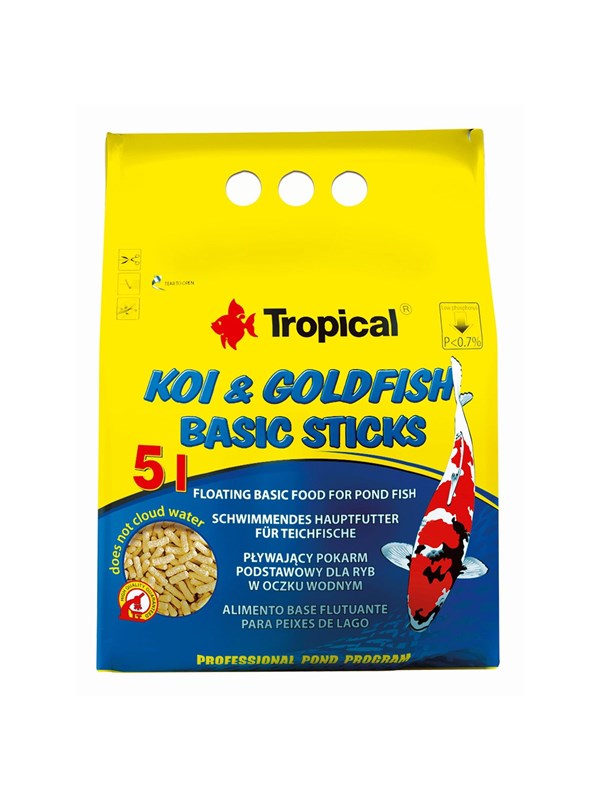 Tropical Koi & Guldfisk BASIC Sticks 5 l. / 400 g. Pose