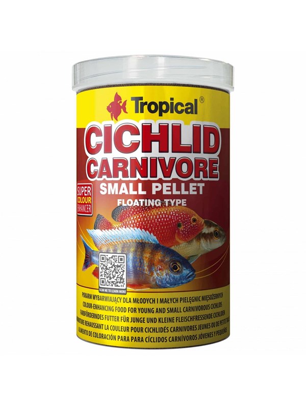 Tropical Cichlid Carnivore Small Pellet 250 ml.