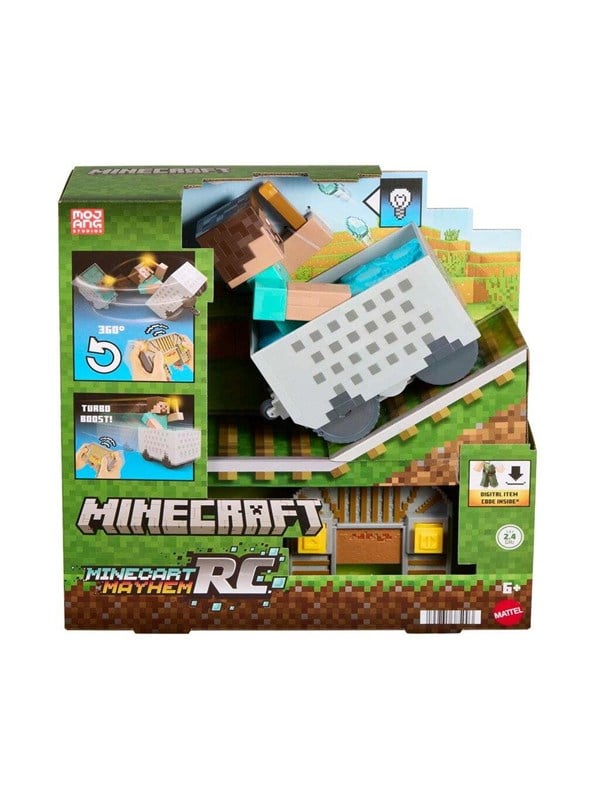 Minecraft RC met Steve, wheeliestunt en turboboost! Actiefiguren en superhelden