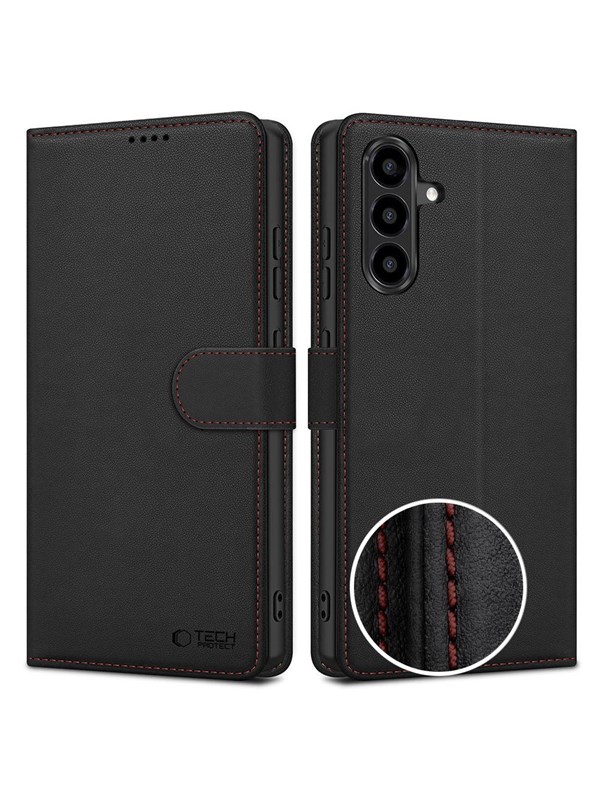 Tech-Protect Wallet Case for Samasung Galaxy A57 5G - Black & Red