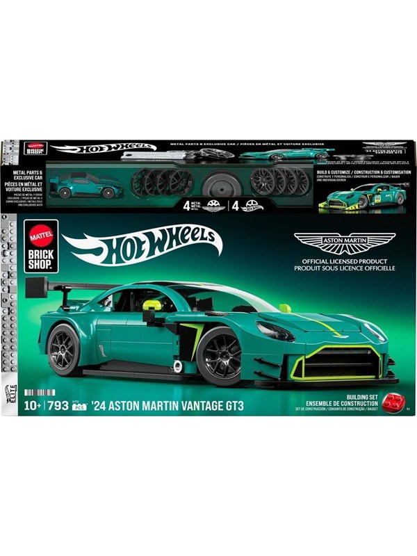 Mattel Brick Shop Hot Wheels Elite Serie - Aston Martin Vantage GT3 '24 - 793 onderdelen