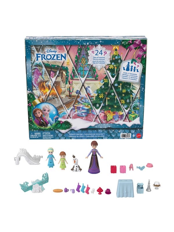 Disney Frozen Adventskalender - Met 24 dagen verrassingen - Waaronder kleine poppen van de jonge Anna en Elsa