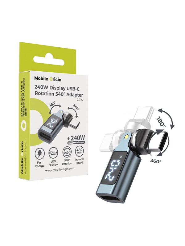 Mobile Origin CB15 240W Display USB-C Rotation 540° Adapter