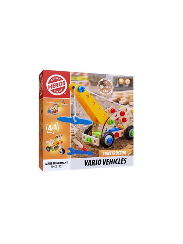 Heros FSC® Constructor - 4-in-1, Vario voertuigen, 70 stuks