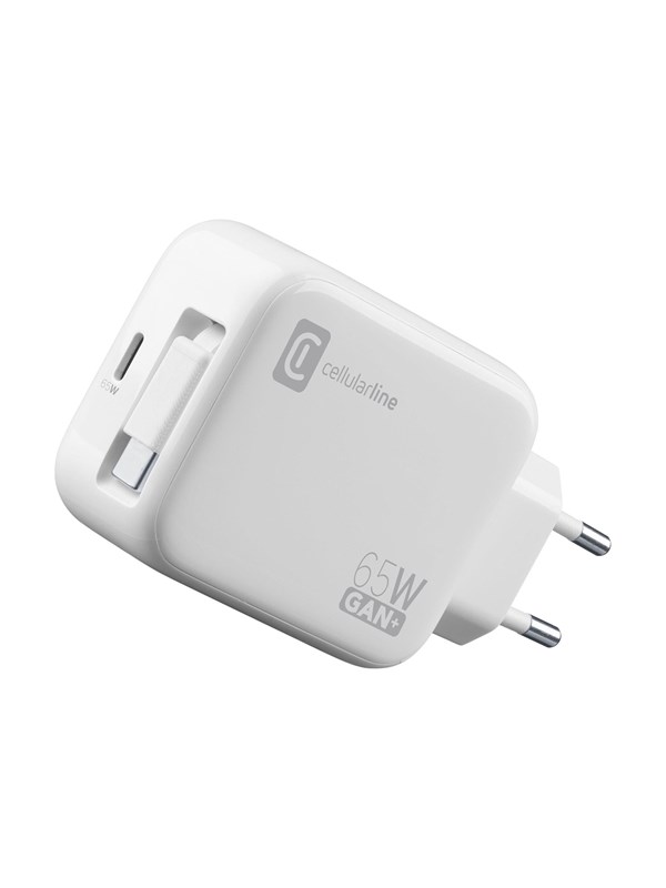 CELLULAR line power adapter - retractable - 24 pin USB-C (female) 24 pin USB-C (male) - 65 Watt
