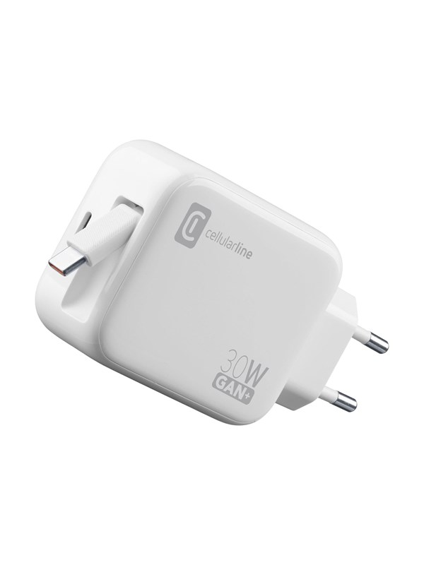 CELLULAR line power adapter - retractable - 24 pin USB-C (female) 24 pin USB-C (male) - 30 Watt