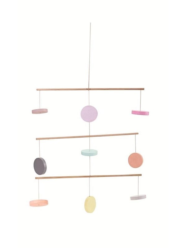Plan Toys - babymobiel - Gekleurde Houten Cirkels
