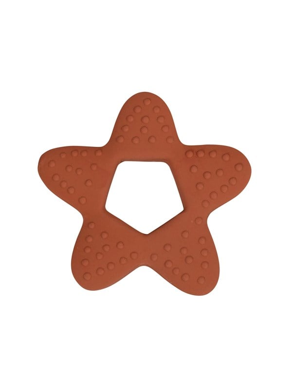 Filibabba Teether - Star natural rubber - rust