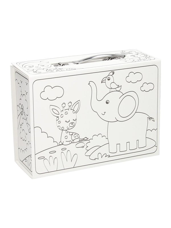Wins Holland koffertje dierenprint kleurset voor kinderen - creatief speelgoed.