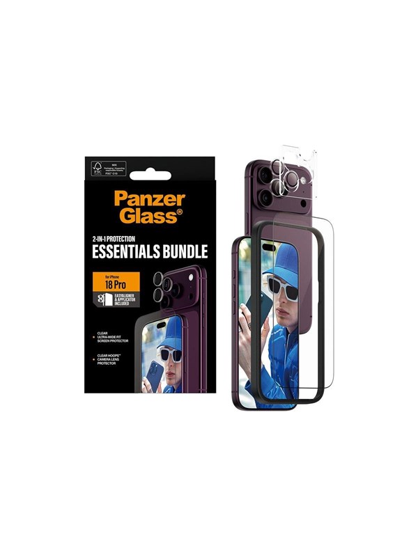PanzerGlass, Screenprotector Geschikt voor Apple iPhone 18 Pro met Schokbestendig Cameraglas, Transparant
