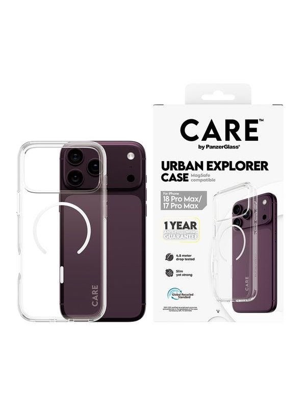 CARE by PanzerGlass Urban Explorer Case Transparent w. White Magsafe Apple iPhone 18 Pro Max | 17 Pro Max