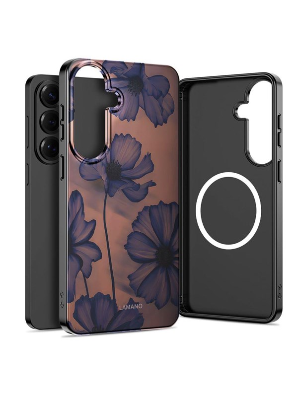 Tech-Protect Lamano MagSafe Case for Samsung Galaxy A57 5G - Brown and Purple