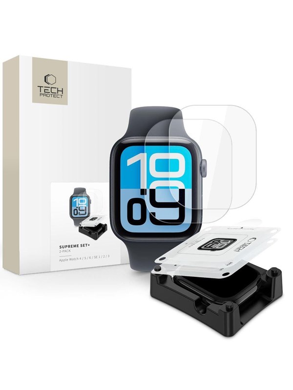 Tech-Protect Supreme Set+ 2-Pack Hydrogel Film for Apple Watch 44mm