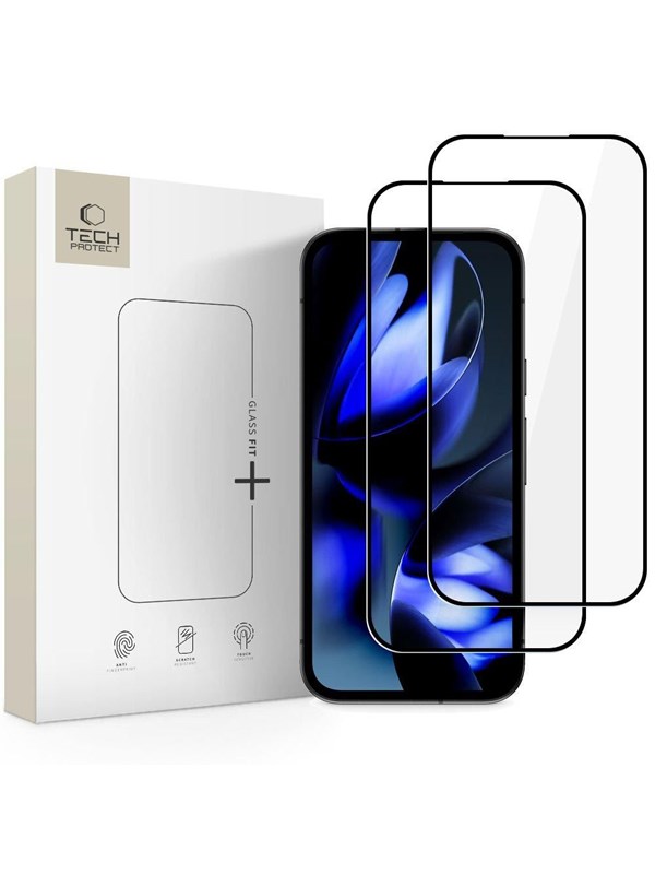 Tech-Protect Glass Fit+ 2-Pack Tempered Glass for Google Pixel 9A / 10A - Black