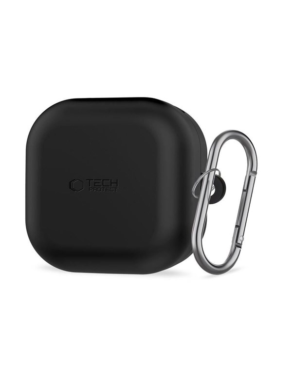 Tech-Protect Silicone Hook Case for Samsung Galaxy Buds 4 / 4 Pro - Black