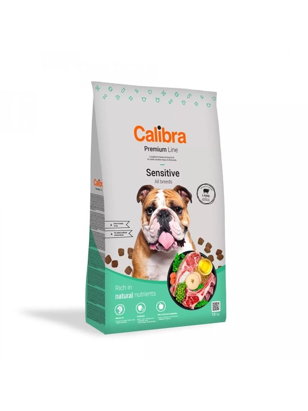 Calibra Dog Premium Line Sensitive - Hondenvoer - Lam & Rijst - 12 kg - Hypoallergeen - Voor honden met een gevoelige spijsvertering