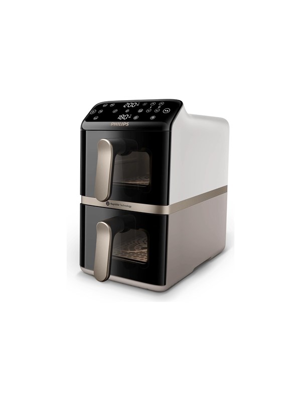 Philips 4000 Series NA462 - double hot air fryer - silk beige/white