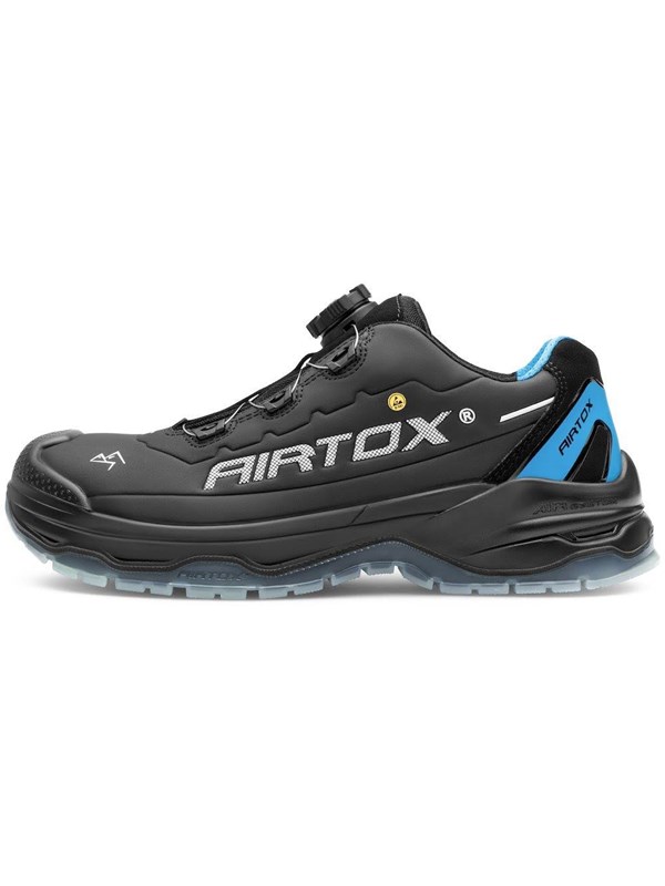 AIRTOX TX11 veiligheidsschoenen TX11 TransAm, Whitelayer spijkerbescherming, PRO smart lacing, zwart/blauw - Maat 39