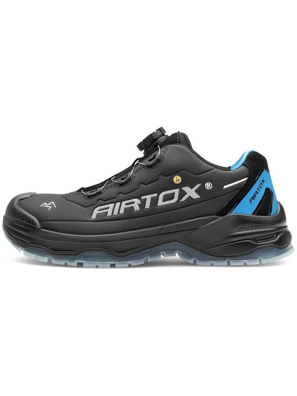 AIRTOX TX11 veiligheidsschoenen TX11 TransAm, Whitelayer spijkerbescherming, PRO smart lacing, zwart/blauw - Maat 46