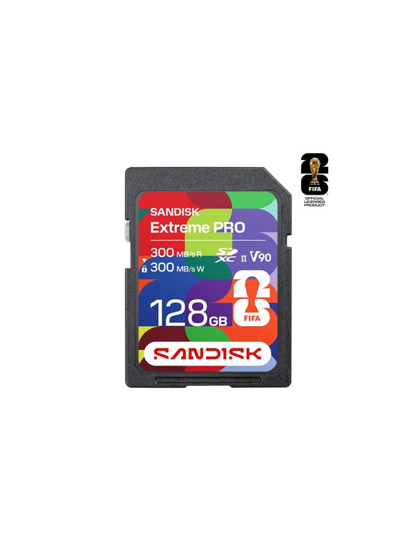 SANDISK Extreme PRO - FIFA World Cup 2026 Edition - flash memory card - 128 GB - SDXC UHS-II