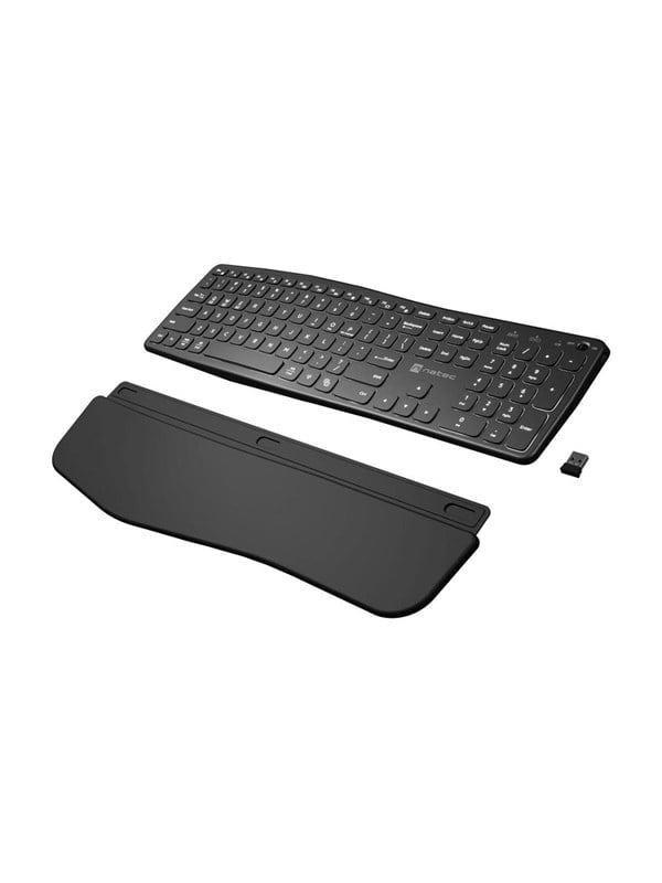 Natec PORIFERA - keyboard full size - QWERTY - US - black Input Device - Toetsenbord - Engels (US international) - Zwart