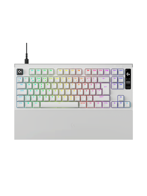 Logitech G PRO X 2 Rapid - Gaming Toetsenbord - Zonder Numpad - Noords - Wit