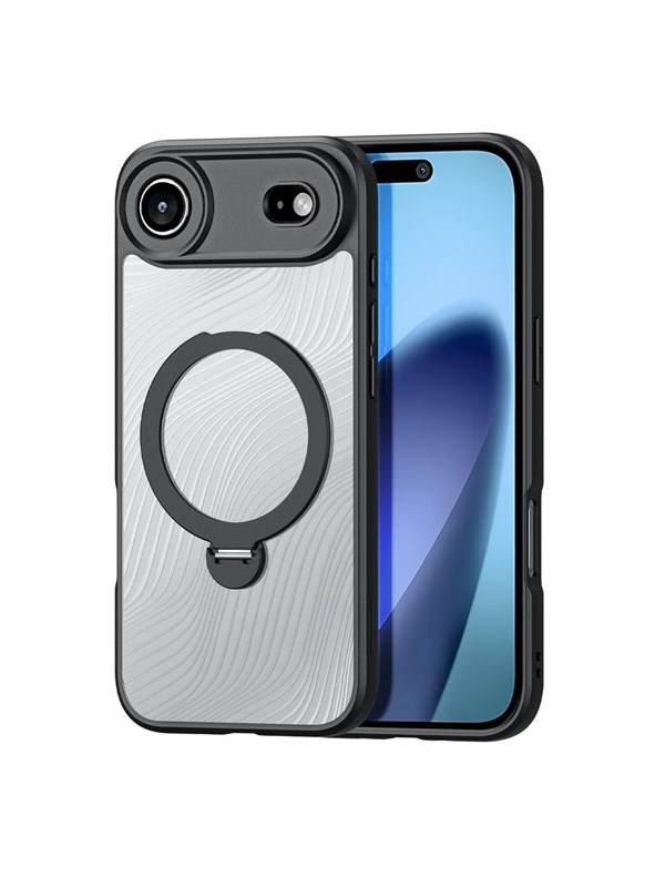 Dux Ducis Aimo Mag Magnetic Ring Magnetic Ring and Stand Case for iPhone 17 Air - Black