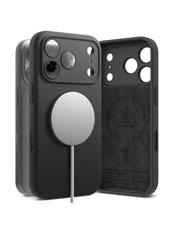Ringke Silicone Magnetic MagSafe Case for iPhone 17 Pro - Black