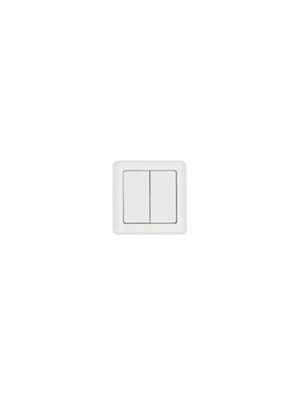 Shelly BLU Wall Switch 4 ZB DK White - Platte wandschakelaar op batterijen voor opbouwmontage