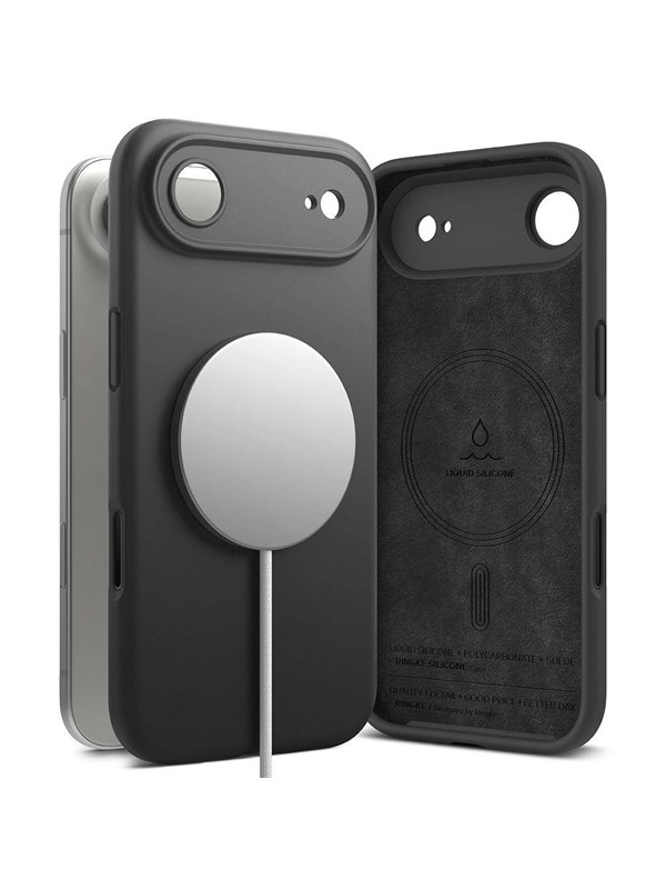Ringke Silicone Magnetic MagSafe Case for iPhone 17 Air - Black
