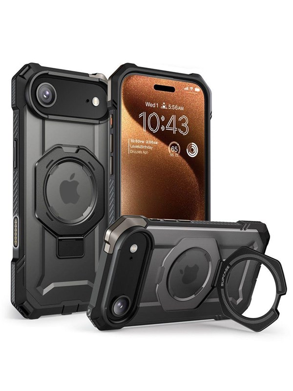 Supcase UB Grip hoesje geschikt voor iPhone Air met MagSafe - Zwart Transparant
