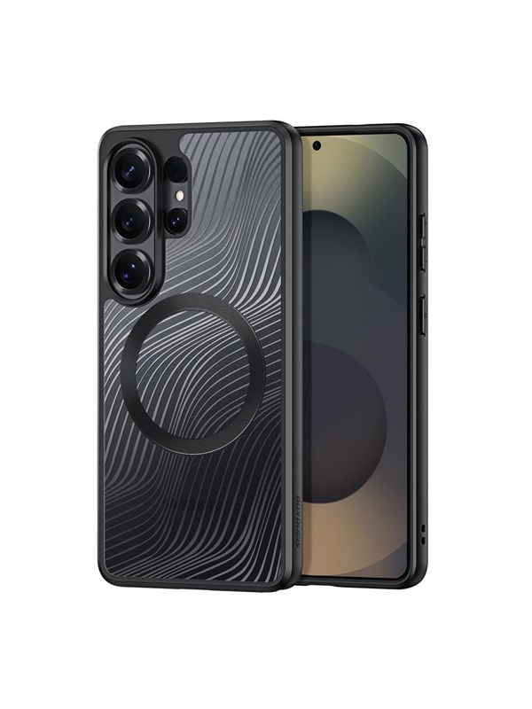 Dux Ducis Aimo Hoesje Geschikt voor Samsung Galaxy S26 Ultra - Compatibel met MagSafe / Qi2 - Back Cover met Magneet - Matte Zwart
