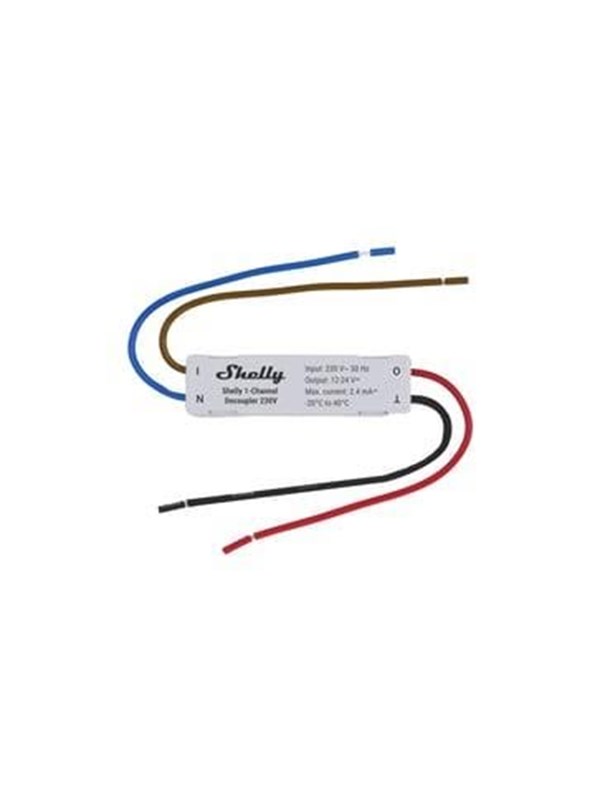 Shelly 1-Channel Decoupler 230V - AC-naar-DC-signaalomzetter